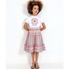 Girls White Flower Logo T-Shirt, 1, hi-res