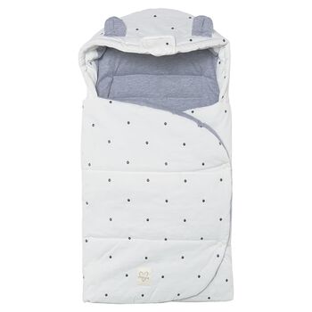 White & Grey Dots Baby Nest