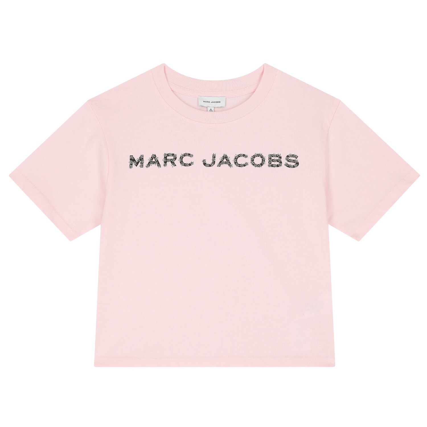 تيشيرت بنات بالشعار  مرصع بأحجار الراين باللون الوردي, 2, hi-res image number null