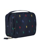 Boys Navy Blue Pony Logo Lunch Bag ( 23cm ), 2, hi-res
