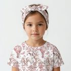 Baby Girls White & Pink Africa Bow Headband, 1, hi-res