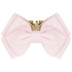 Girls Pink Bow Hairclip, 1, hi-res