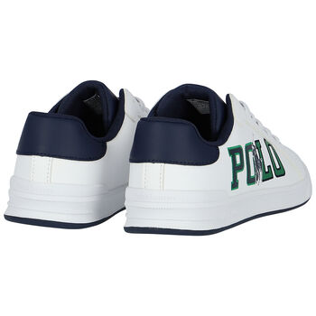 Boys White Logo Trainers