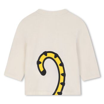 Younger Ivory Tiger Logo Long Sleeve Top