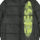 Boys Green Logo Padded Puffer Jacket, 1, hi-res