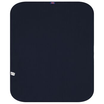 Baby Boys White & Navy Blue Logo Blanket