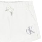 Girls White Logo Shorts, 2, hi-res