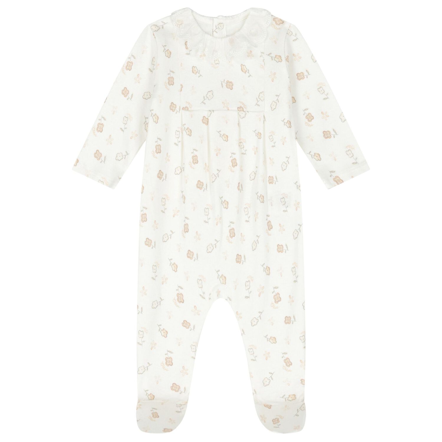 Baby Girls Ivory & Pink Babygrows Gift Set ( 2-Pack ), 1, hi-res