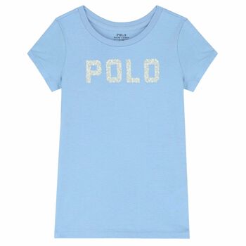 Girls Blue Logo T-Shirt