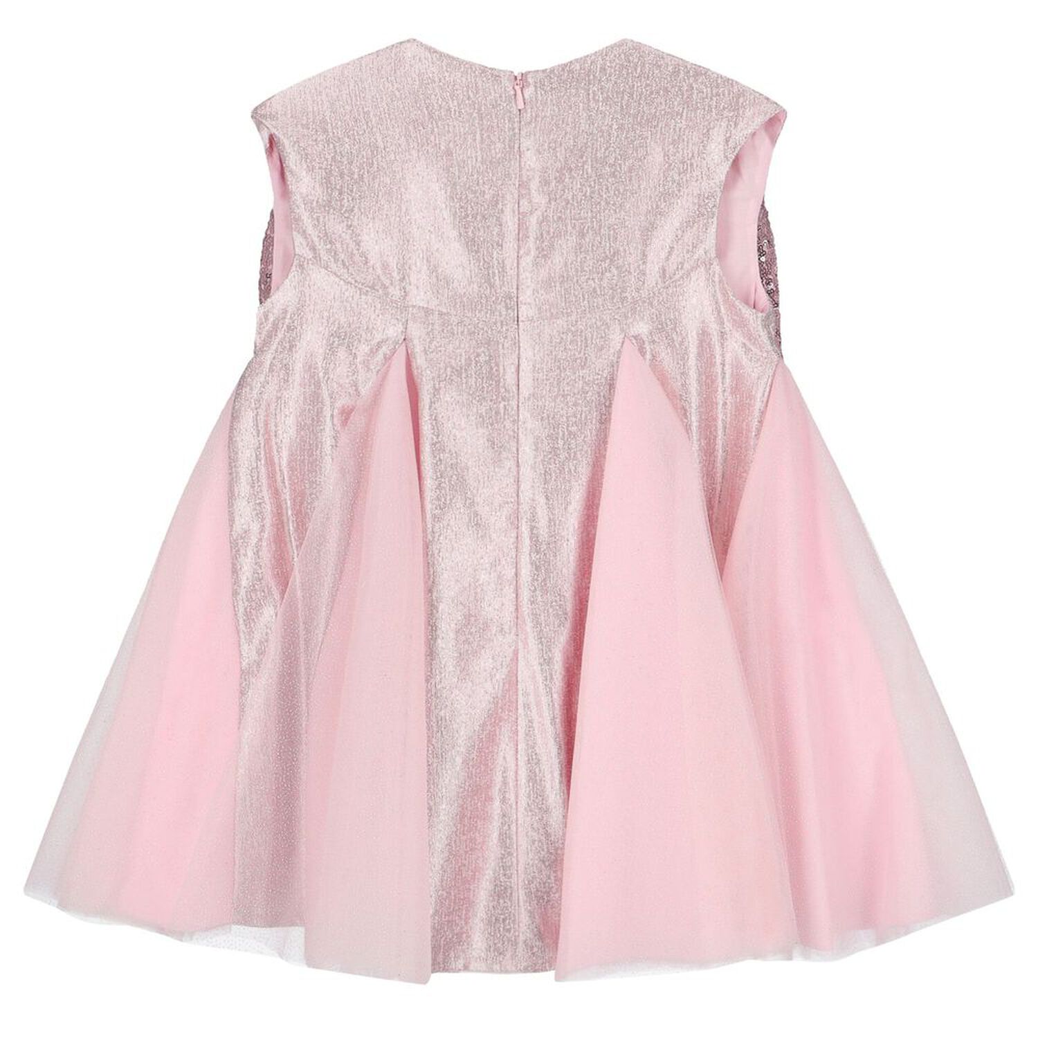 Girls Pink Heart Dress, 1, hi-res