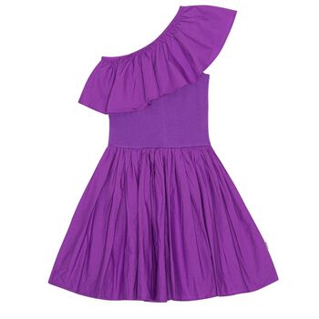 Girls Purple Ruffle Chloey Dress