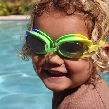 Green & Blue Eli the Elephant Swimming Goggles