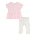Baby Girls Pink & White Leggings Set, 1, hi-res