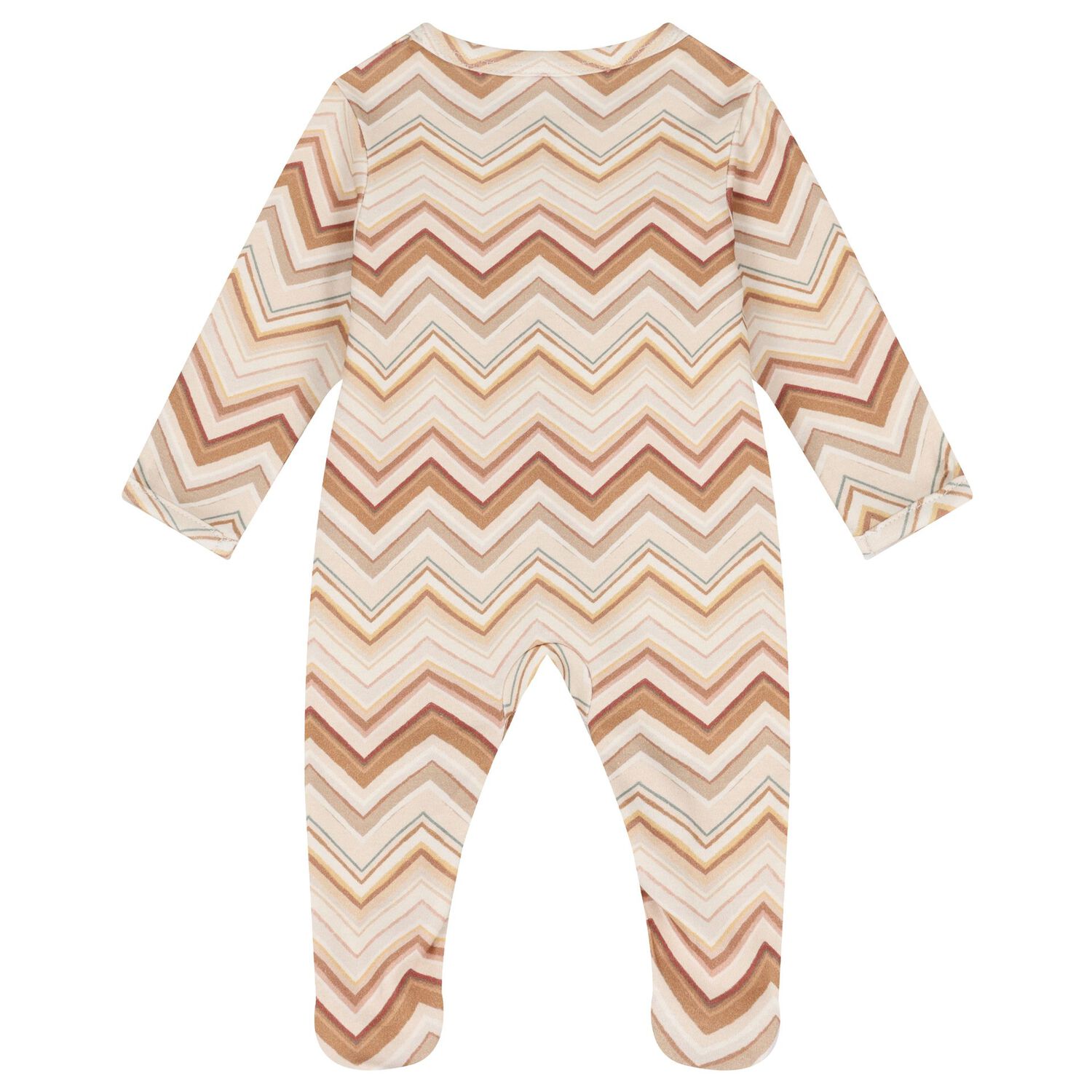 Beige & Brown Zig Zag Babygrow Set, 2, hi-res