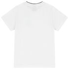 Boys White Logo T-Shirt, 2, hi-res