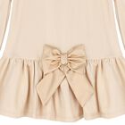 Girls Gold Logo Bow Dress, 1, hi-res