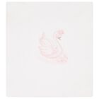 Baby Girls White & Pink Swan Blanket, 1, hi-res