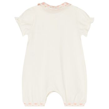 Baby Girls Ivory Logo Romper