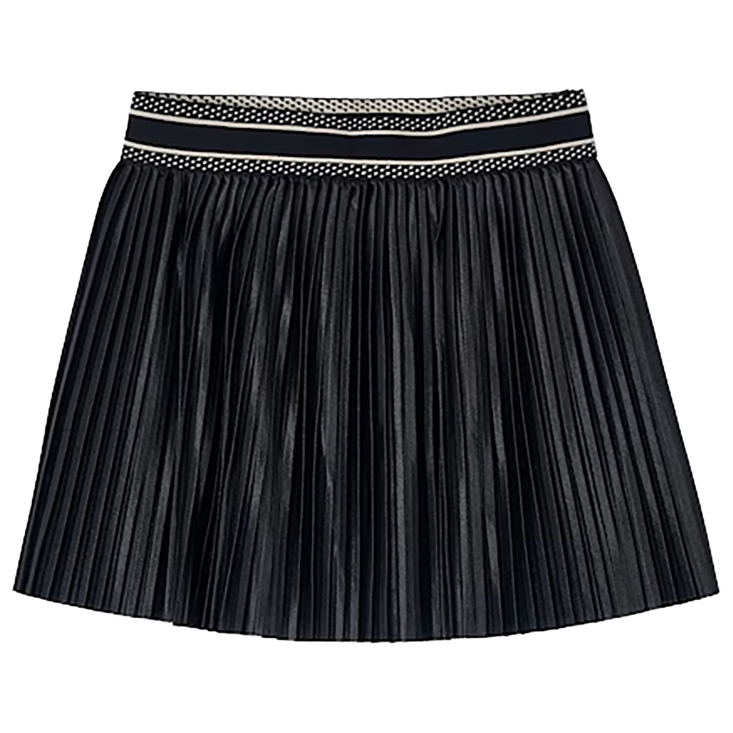 Girls Black Pleated Skirt, 1, hi-res