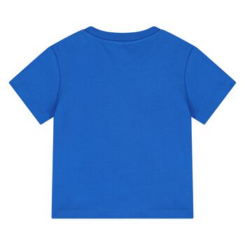 Younger  Blue Teddy Bear Logo T-Shirt