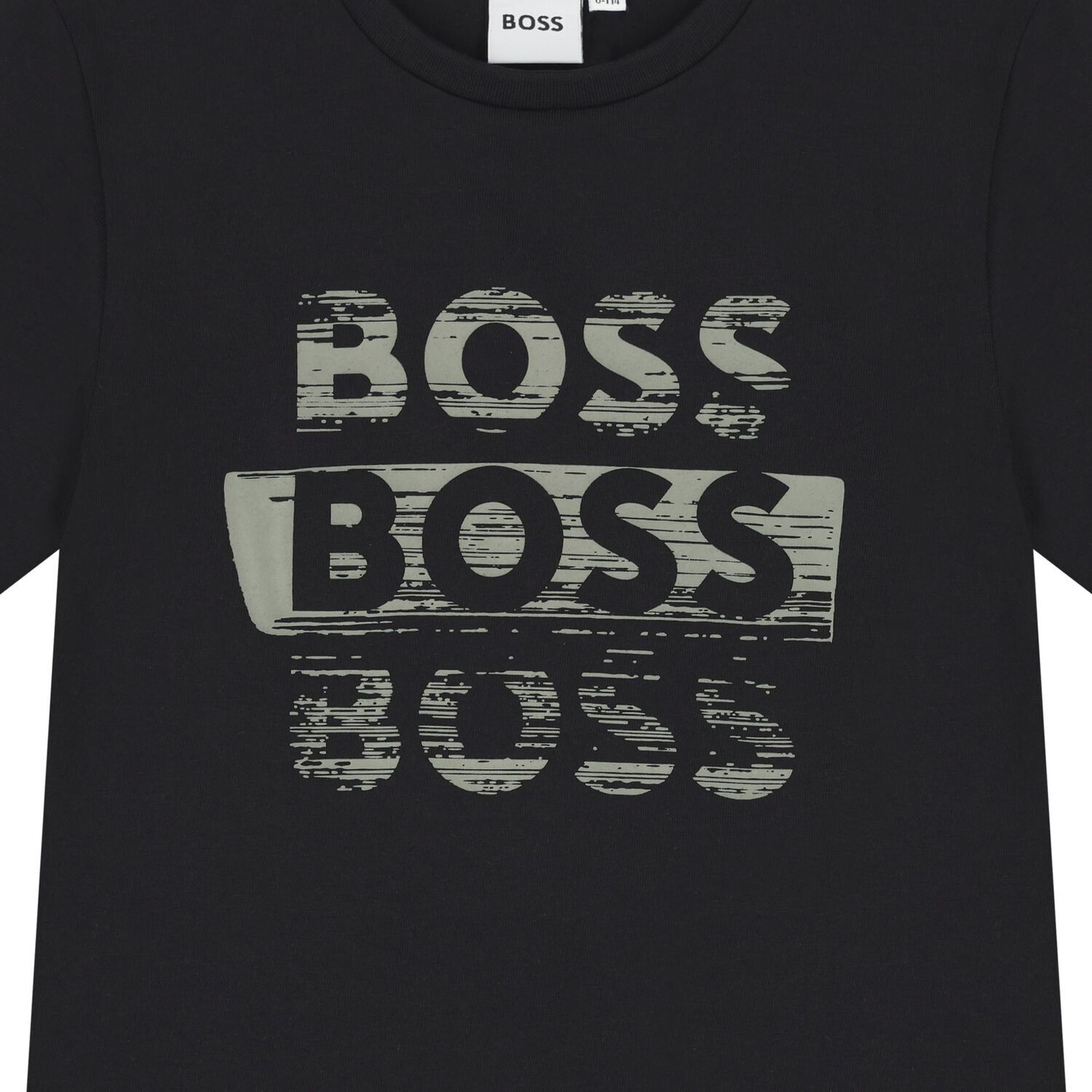 Boys Black Logo T-Shirt, 1, hi-res
