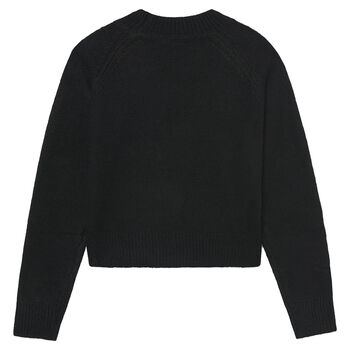 Girls Black Rhinestone Jumper