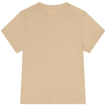 Boys Beige Logo T-Shirt 