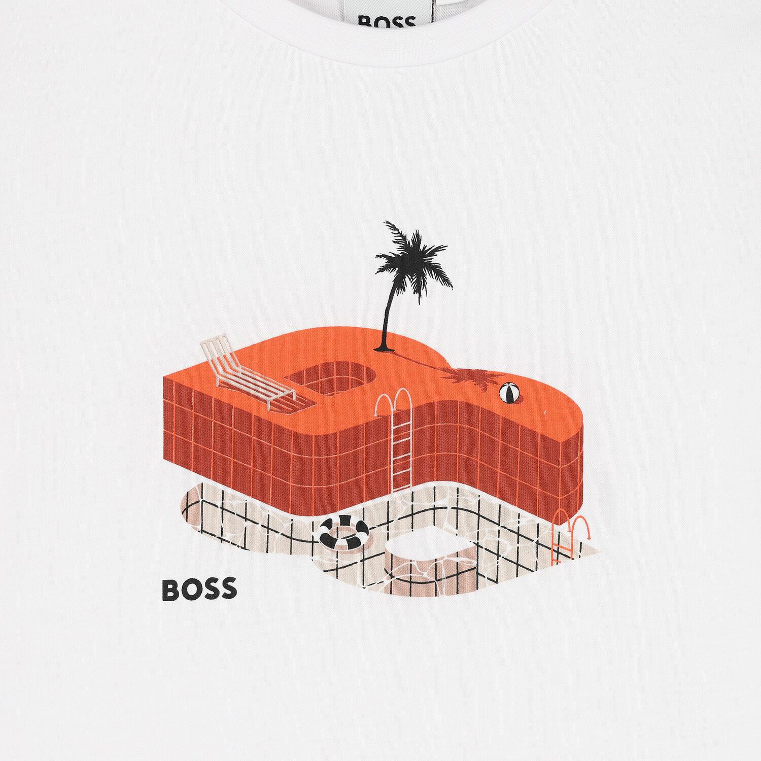 تيشيرت اولاد  بالشعار باللون الأبيض, 1, hi-res