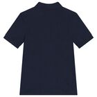 Boys Navy Blue Logo Polo Shirt, 3, hi-res