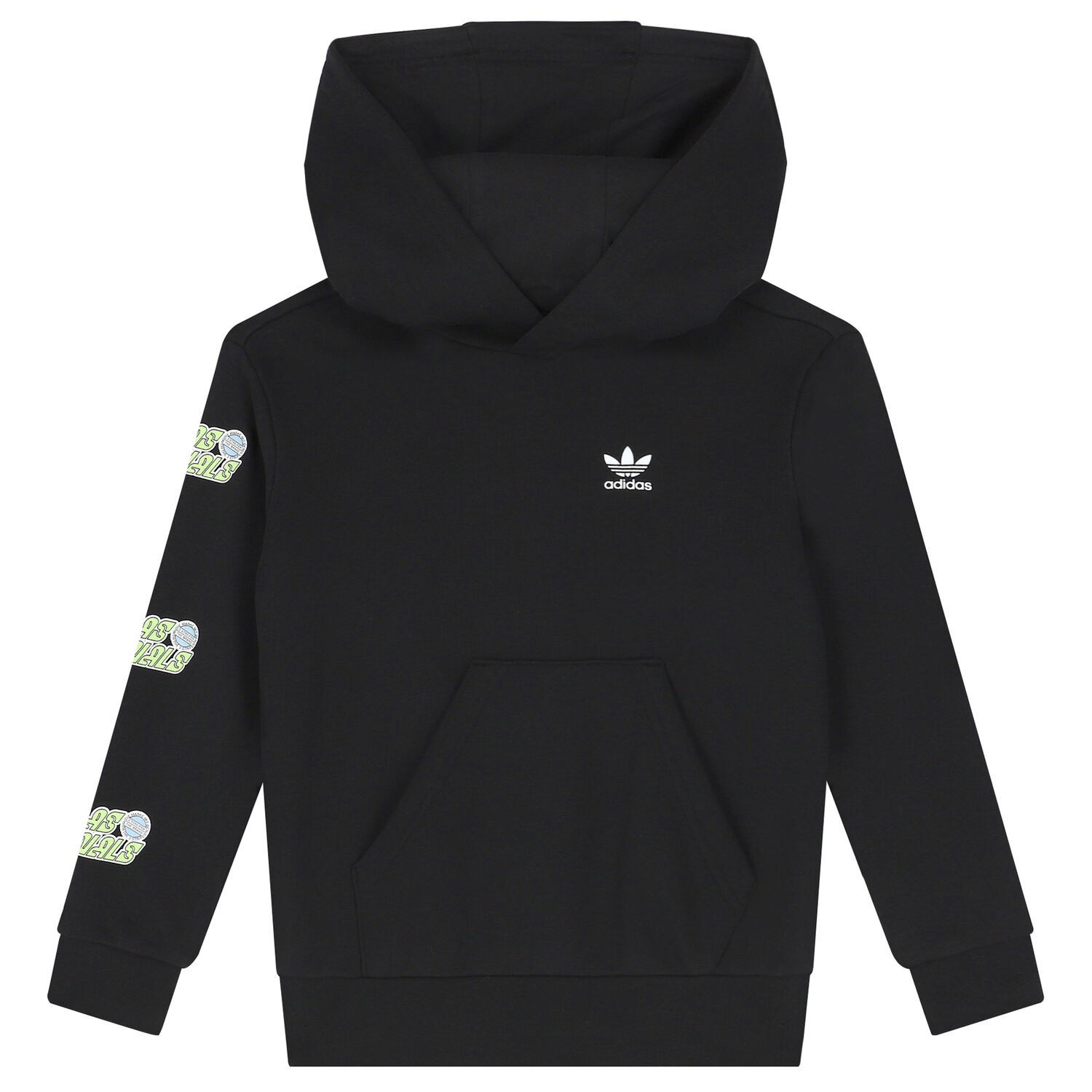 Black Logo Hooded Top, 1, hi-res