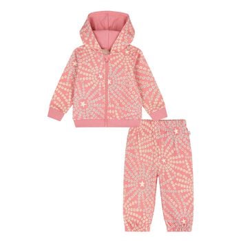 Younger Girls Pink Star Tracksuit