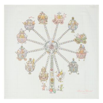 Ivory Ferris Wheel Swaddle Blanket