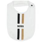 مريلة بالشعار باللون الأبيض والبيج ( 3 قطع), 1, hi-res