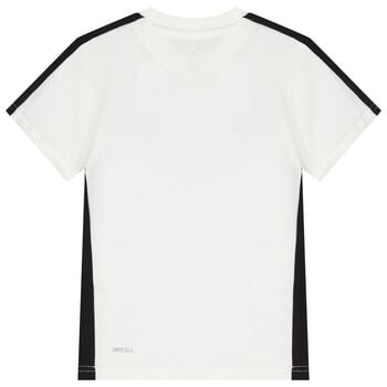 Boys White & Black Logo T-Shirt