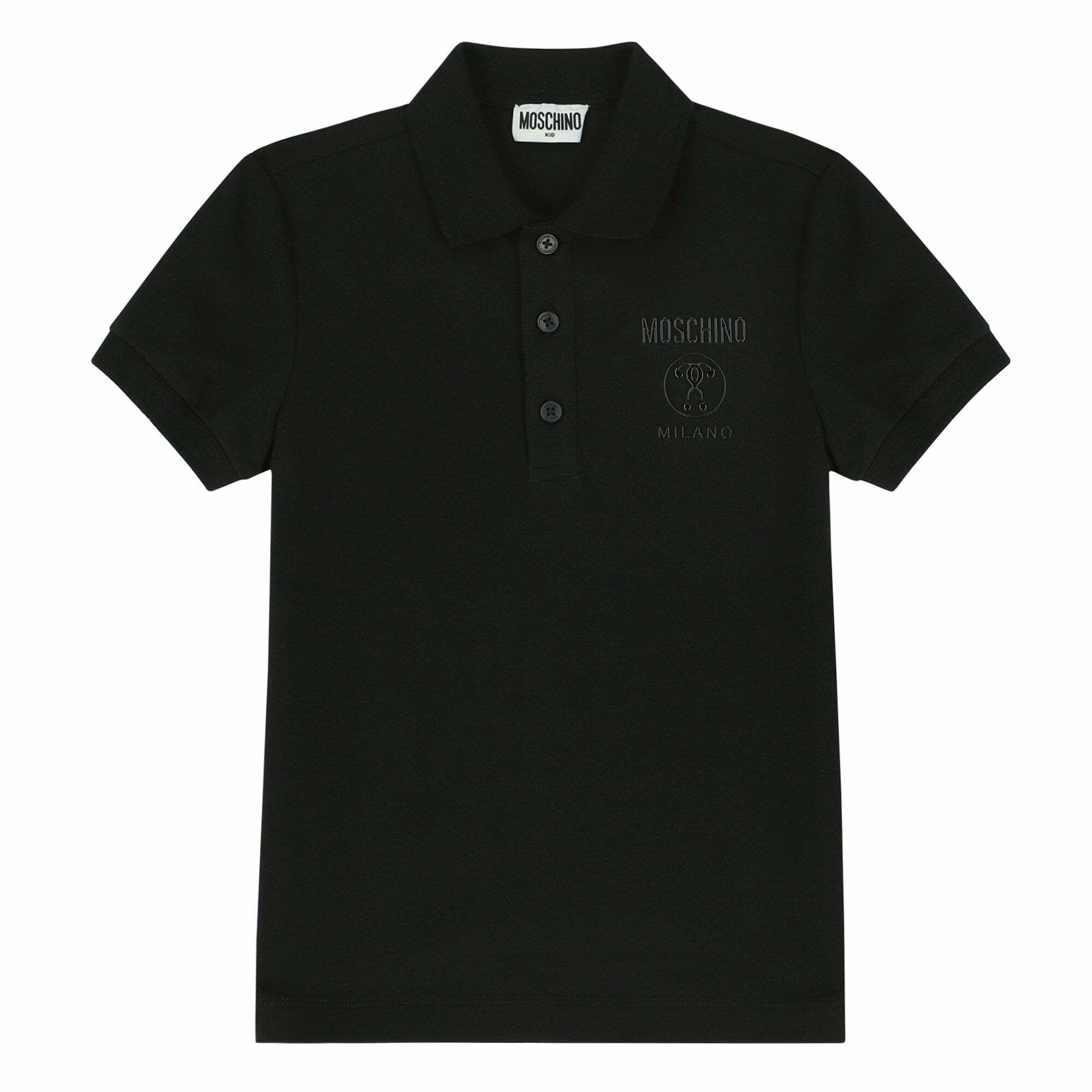 Moschino black deals polo shirt