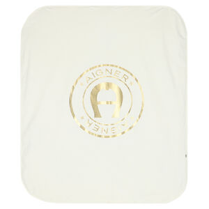 Ivory & Gold Logo Baby Blanket