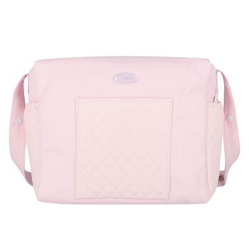 Girls Pink Quilted Baby Changing Bag