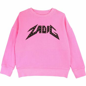 Girls Pink Jersey Sweatshirt
