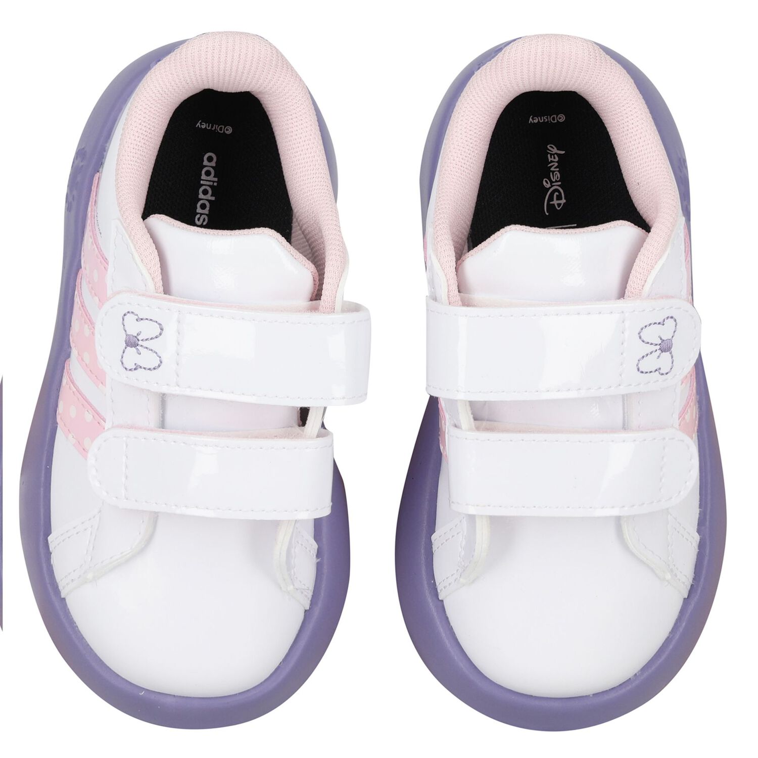 Girls White & Purple Minnie Mouse Disney Grand Court Trainers, 1, hi-res