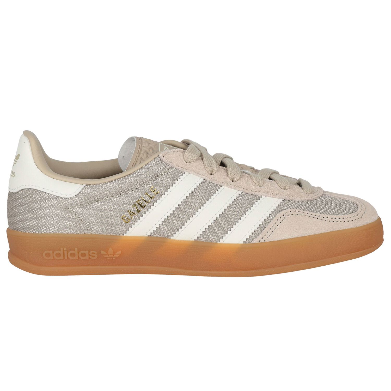 Beige & White Gazelle Trainers , 1, hi-res