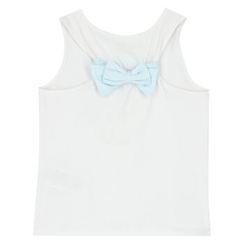 Girls White Smoothie Graphic Top