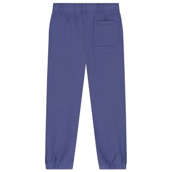 Boys Blue Cotton Jersey Joggers