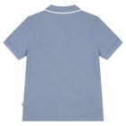 Boys Mini Me Blue Logo Polo Shirt, 6, hi-res