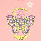Girls Pink Butterfly Long Sleeve Top, 1, hi-res