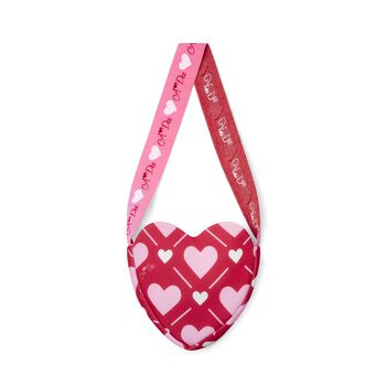 Girls Red & Pink Heart Shoulder Bag