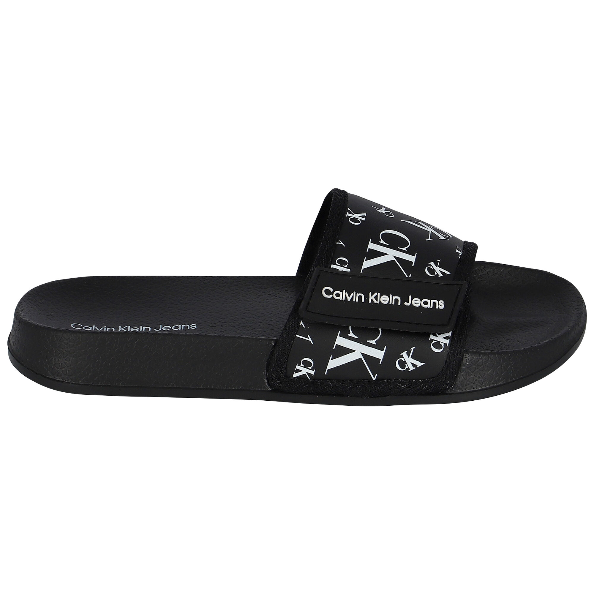 Calvin Klein Black Logo Sliders Junior Couture
