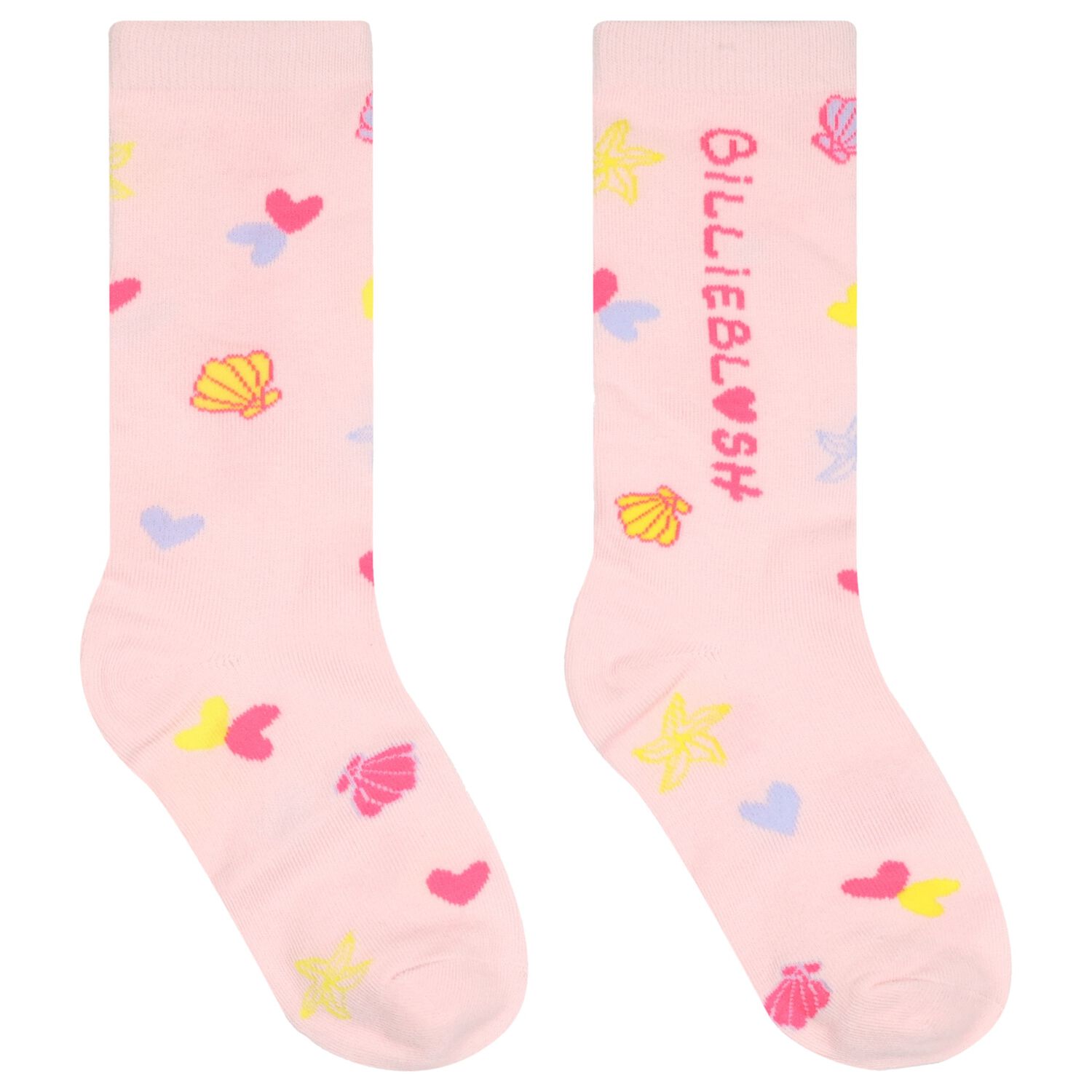 Girls Pink Logo Socks, 1, hi-res