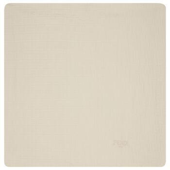 Beige Logo Baby Blanket