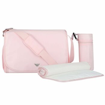 Baby Girls Pink Logo Diaper Bag