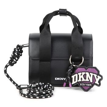 Girls Black Heart Logo Handbag ( 17CM )